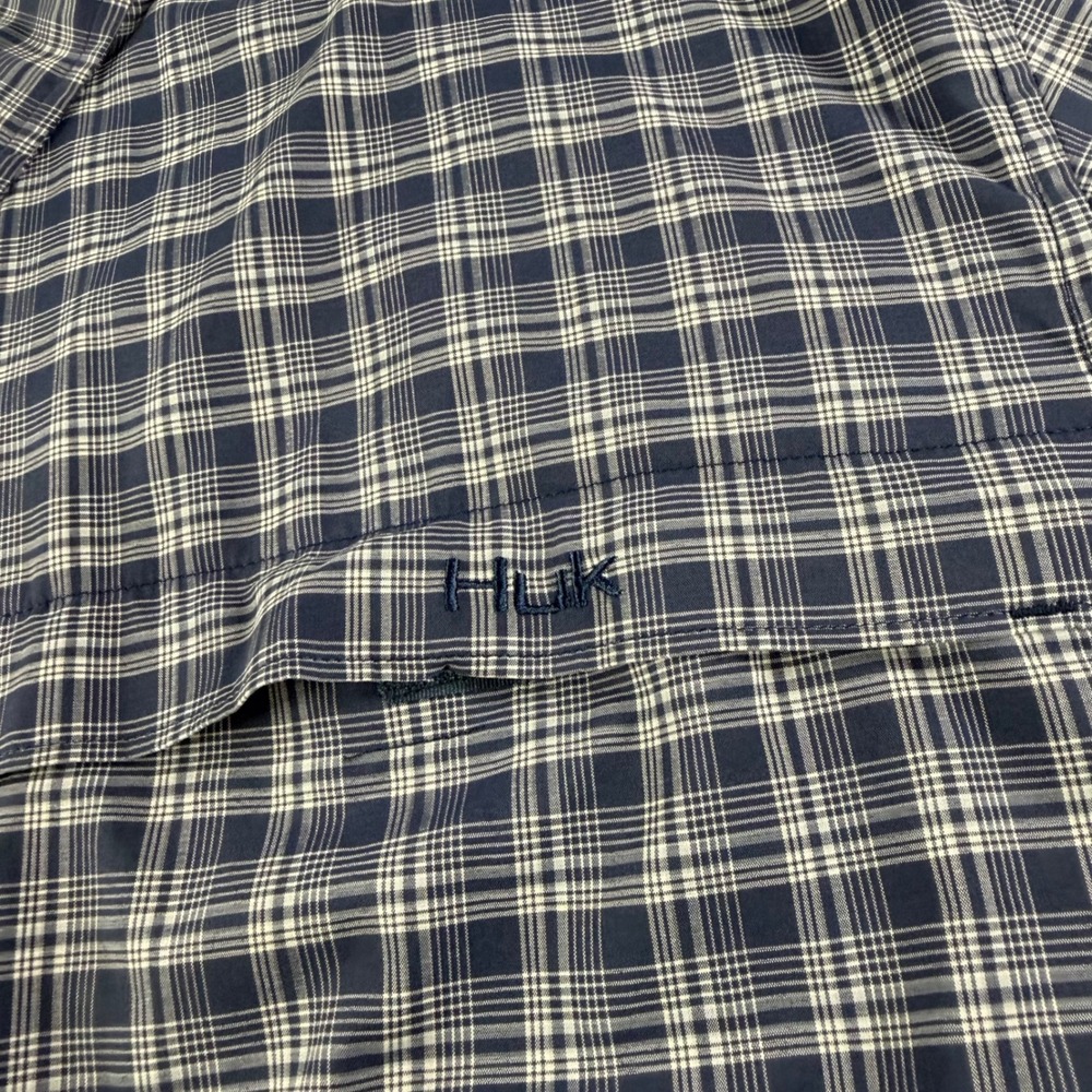 Huk Mens XXL Blue Plaid Performance Fishing Shirt LS Ventilated H1500066 - Picture 5 of 9